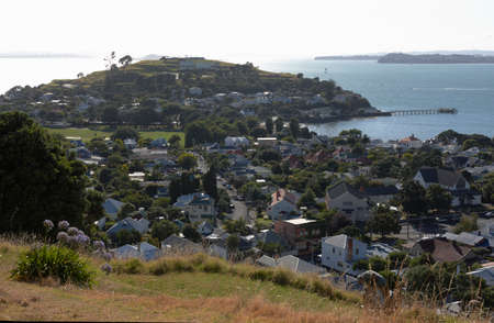 View of Auckland and harbor, North Island, New Zealand
