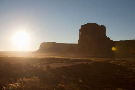 Sunrise at Monument Valley, Navajo, Arizona. USAの写真素材