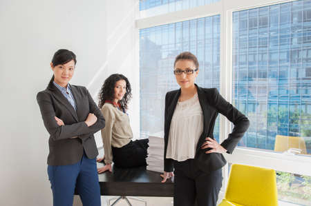 Portrait of three confident businesswomenの写真素材