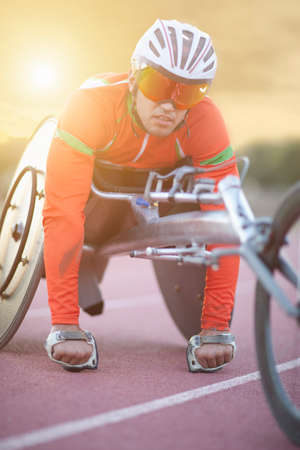 Athlete in para-athletic trainingの写真素材