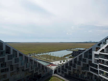 Corner view of 8 House, Copenhagen, Denmark