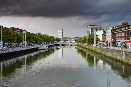 View of river Liffey, Dublin, Republic of Ireland