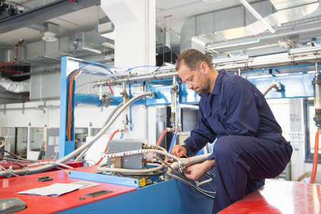Worker in industrial plant