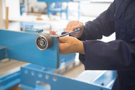 Worker in industrial plantの写真素材