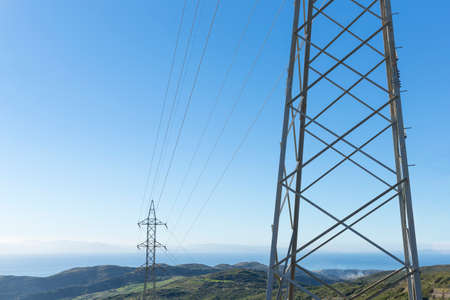 Power lines, Andalusia, Spain
