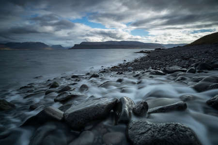 Seascape from Dyrafjordur, Westfjords of Icelandの写真素材