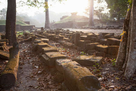 Ancient temple ruins, Siem Reap, Cambodiaの写真素材