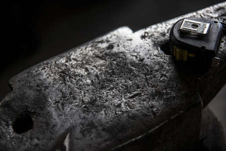 Anvil, measuring tapeの写真素材