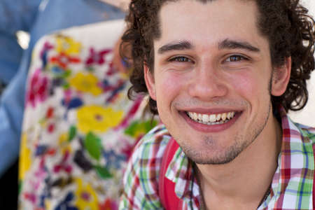 Portrait of young male tourist, Copacabana, Rio De Janeiro, Brazil