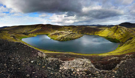 Veidivotn Lake, Highlands of Icelandの写真素材