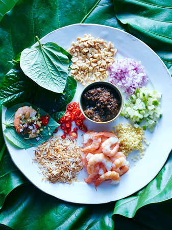 Still life with Thai miang kham