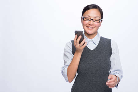 Businesswoman using smartphoneの写真素材