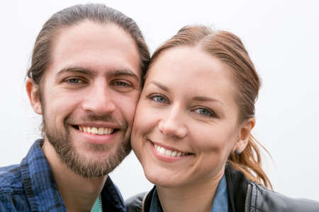 Close up portrait of couple