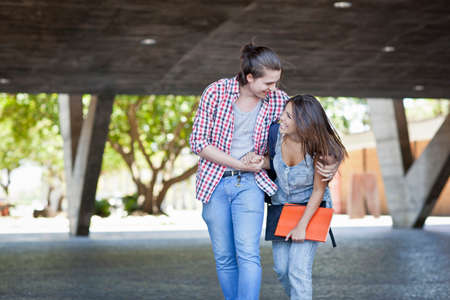 Young couple laughingの写真素材