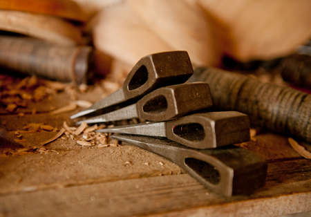 Woodworking tools, close-up
