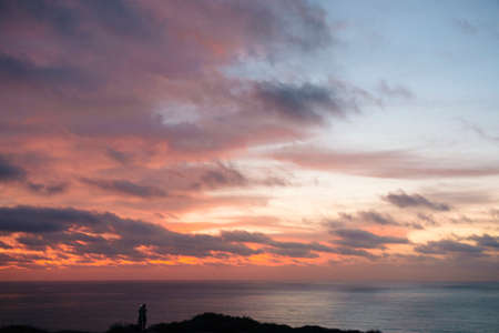 Sunset over ocean, San Diego, California, USA