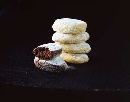 Stack of Italian chocolate biscuits