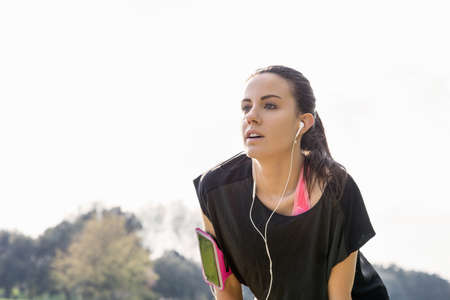 Young woman exercising outdoors
