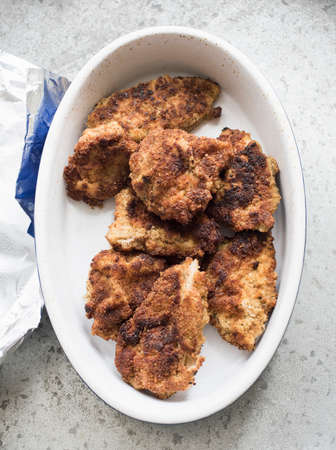 Bowl of fried meat