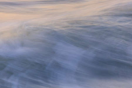 Pacific Ocean wave patterns after sunset, Pacific Beach, San Diego, CA, USA