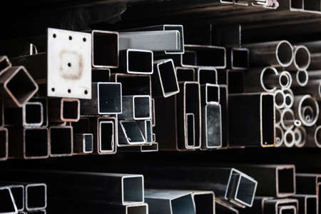 Variety of iron tubesの写真素材