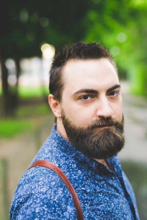 Bearded young manの写真素材