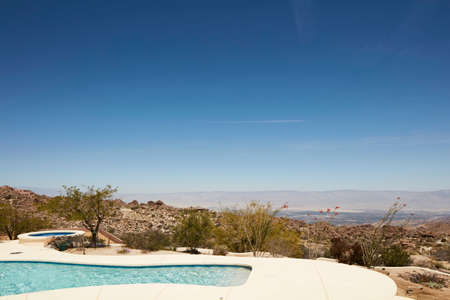 Swimming pool, Palm Desert, California, USAの写真素材
