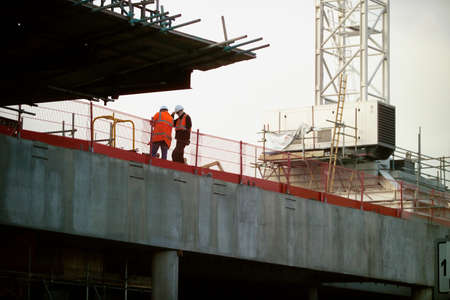 Builders on a construction site