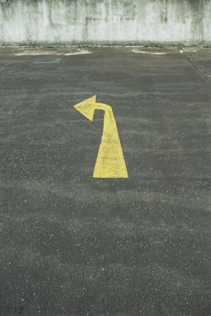 Turn left arrow signの写真素材