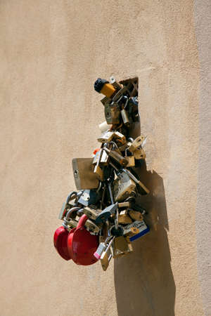 Love locks, Florence, Tuscany, Italyのeditorial素材