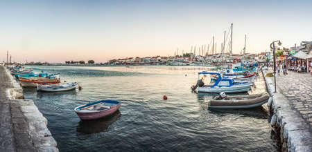 Boats in harbour at Pythagoreio, Samos, Greeceのeditorial素材