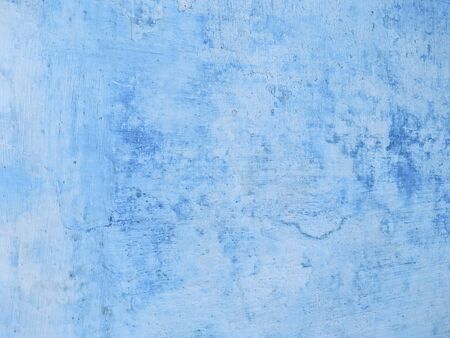 Modern background wall dry painted in color blue. Textured background in blue tones.の写真素材