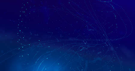 Abstract tech background of chaos data on metaverse. Explosion big data tech.