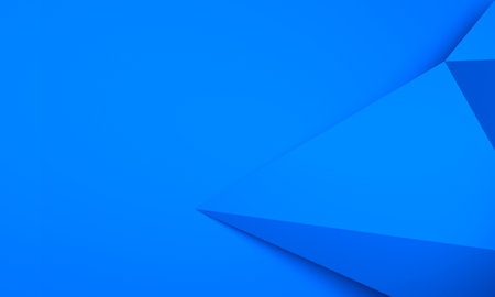 A blue abstract background with a triangle in the middle. 3D rendering.の写真素材