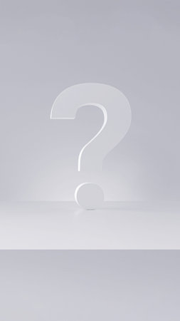 Question mark symbol representing doubt, confusion, inquiry, unsolved problems, and the search for...