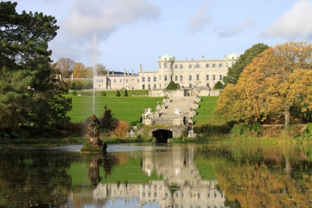 The beautiful and  historic Powerscourt House and Gardens in County Wicklow, Ireland のeditorial素材