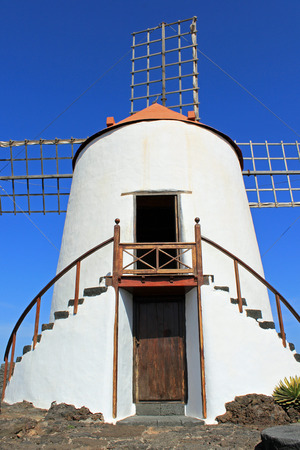 A traditional windmill from the Canary Islands の写真素材