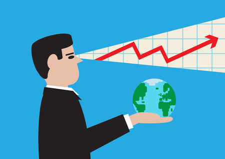 A metaphor for business growth and ambtion  のイラスト素材