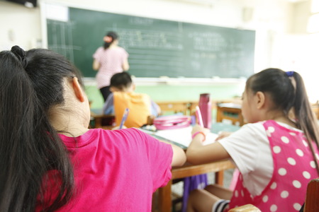 Learning in their classroomsのeditorial素材