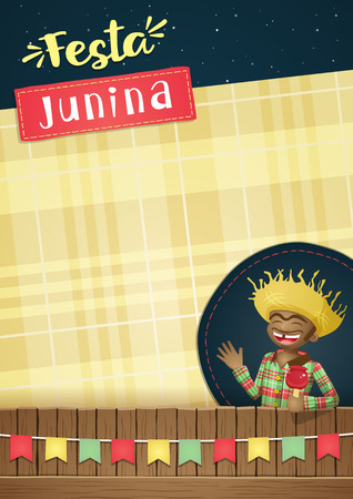 June Festival, brazilian june party or invite Templateのイラスト素材