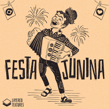 High quality detailed vector for june party themes.のイラスト素材