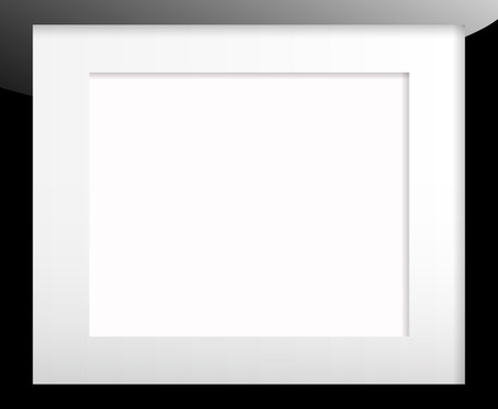 Black picture frame with passe-partoutのイラスト素材