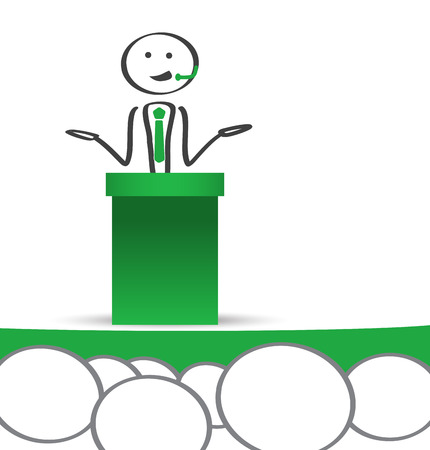 Businessman holding a speech in conferenceのイラスト素材