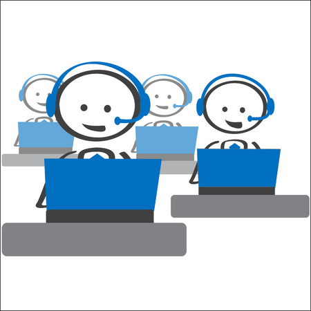 Helpdesk support serviceのイラスト素材