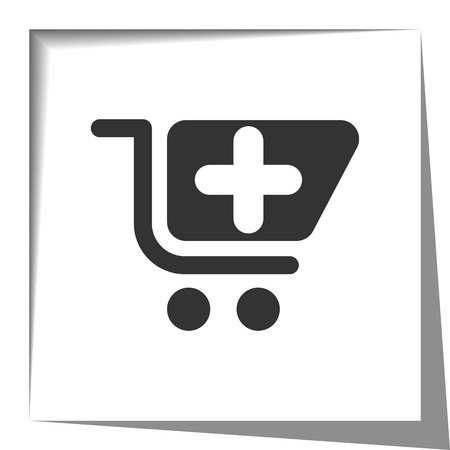 Pharmacy Store icon with cut out shadow effectのイラスト素材