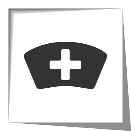 Nurse icon with cut out shadow effectのイラスト素材
