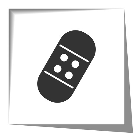 Plaster icon with cut out shadow effectのイラスト素材