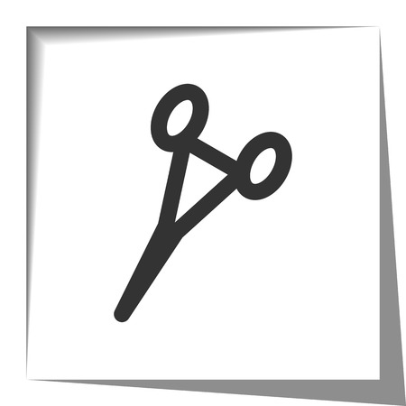 Surgical Clamps icon with cut out shadow effectのイラスト素材