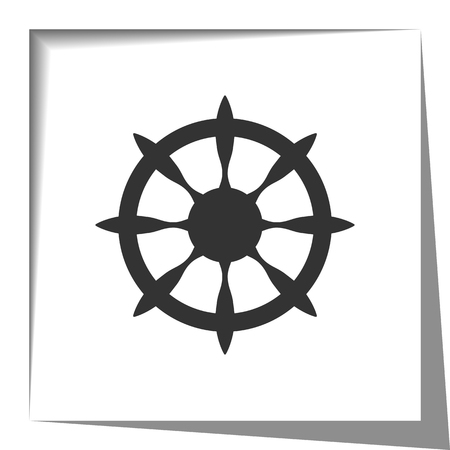 Boat stering wheelのイラスト素材