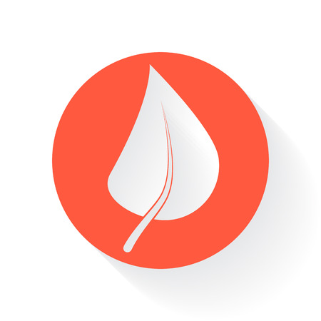 Orange Herbs symbol with drop shadow on white backgroundのイラスト素材